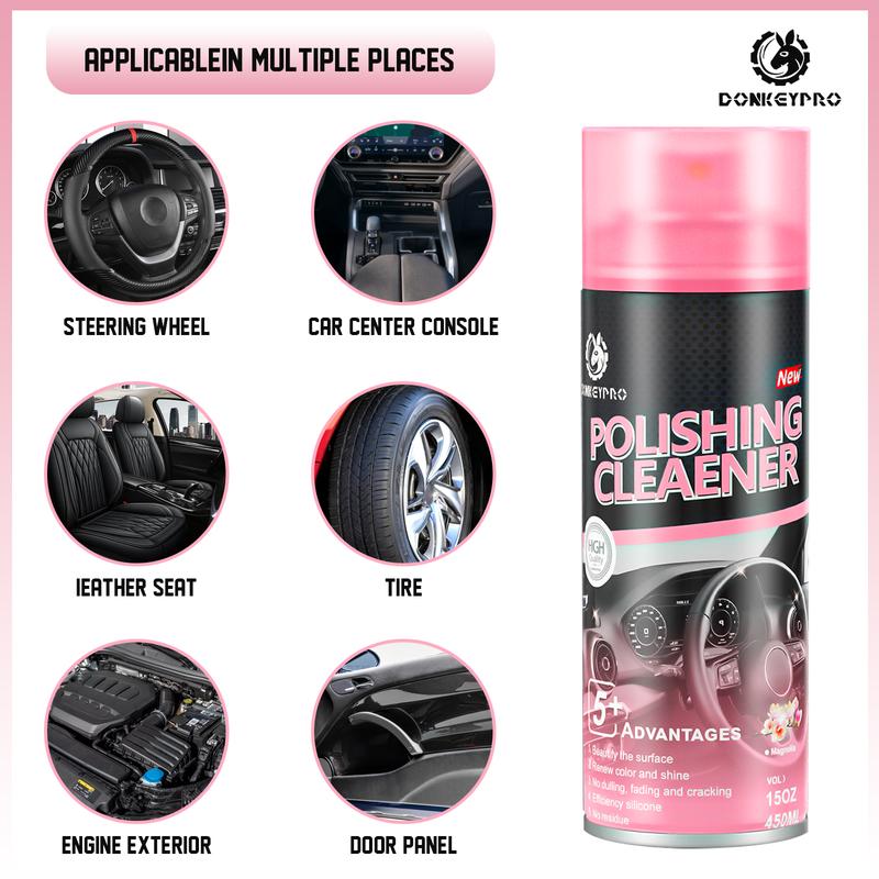 Buy 3 Get Free Shipping | DONKEYPRO Car Interior Cleaner Spray 15oz Anti-UV Polish & Protect - Image 18