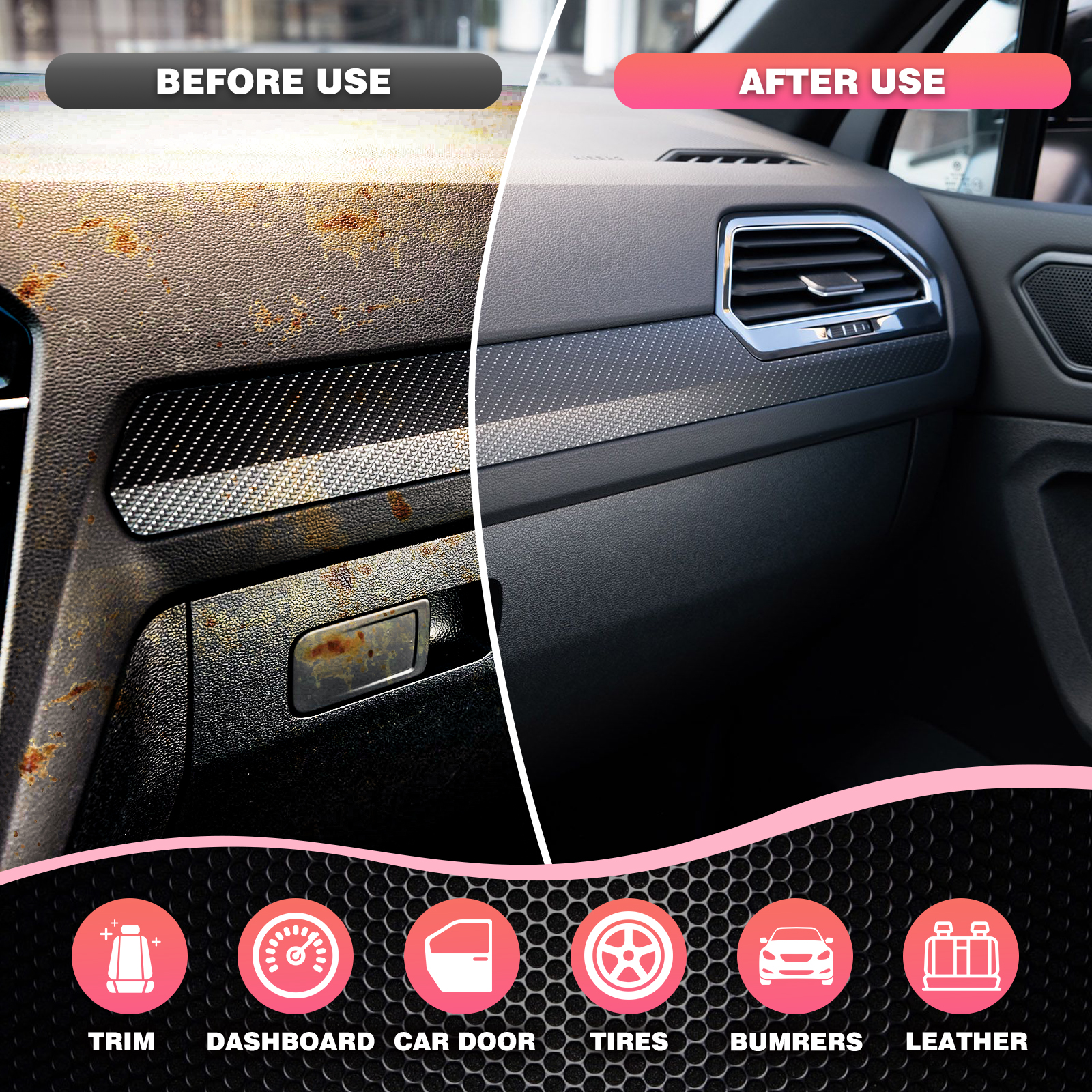 Buy 3 Get Free Shipping | DONKEYPRO Car Interior Cleaner Spray 15oz Anti-UV Polish & Protect - Image 12