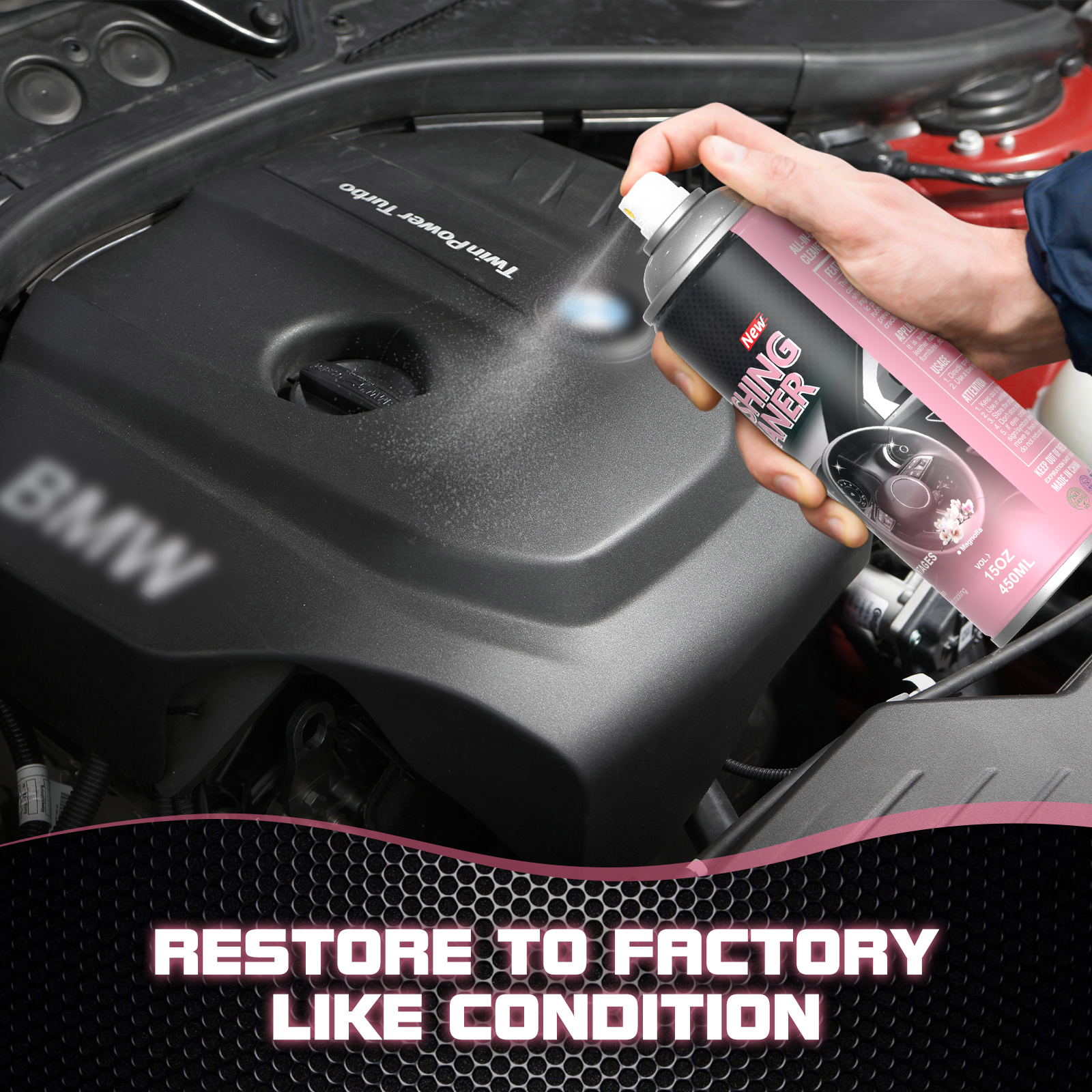 Buy 3 Get Free Shipping | DONKEYPRO Car Interior Cleaner Spray 15oz Anti-UV Polish & Protect - Image 4