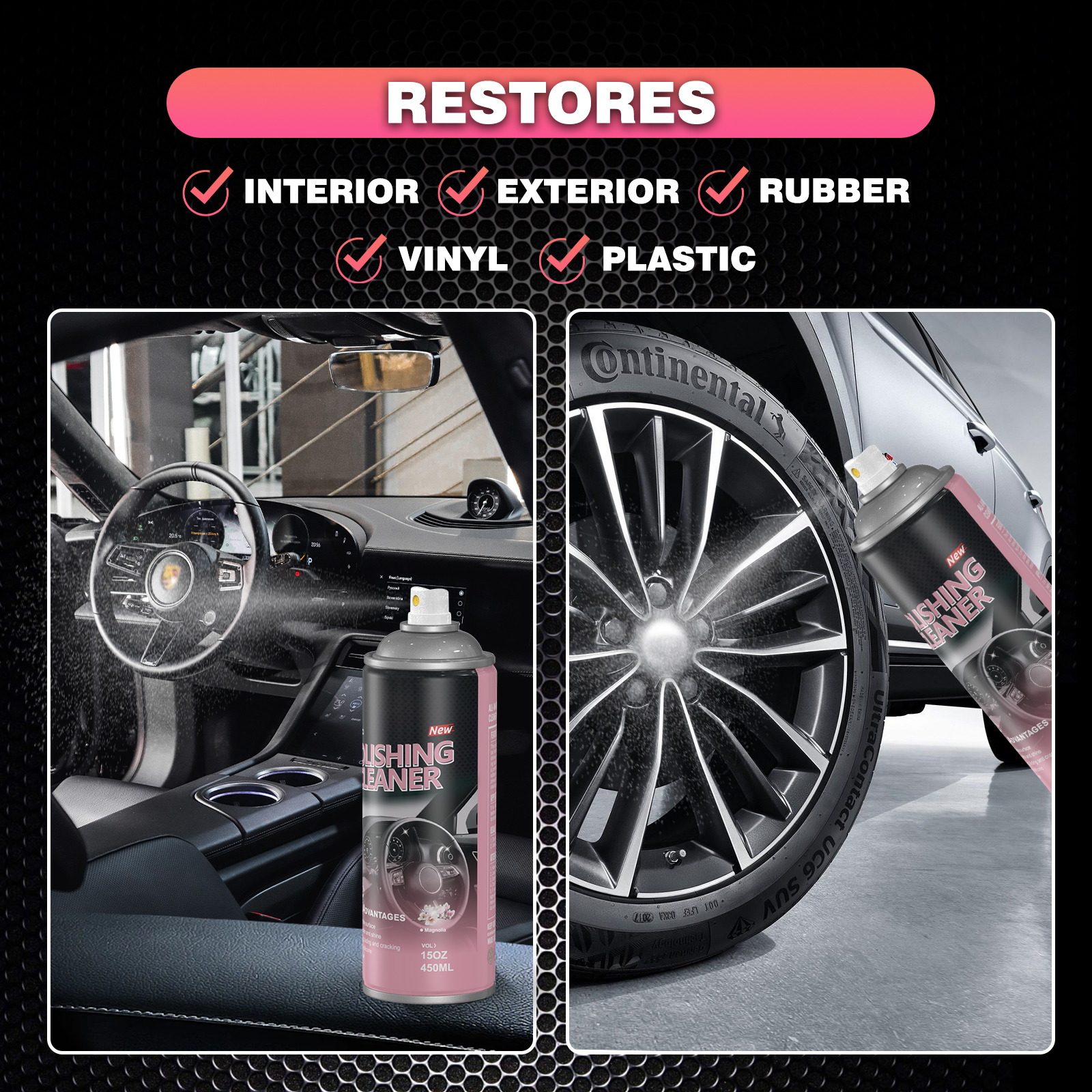 Buy 3 Get Free Shipping | DONKEYPRO Car Interior Cleaner Spray 15oz Anti-UV Polish & Protect - Image 3